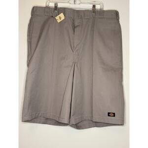 Men's Dickies Flat Front Loose Fit Work Shorts Grey-Tan Khaki Size 46